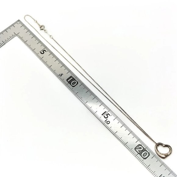 Tiffany and Co. Pendant Necklace Peretti Open Heart Silver 925 3713872 - Picture 2 of 9